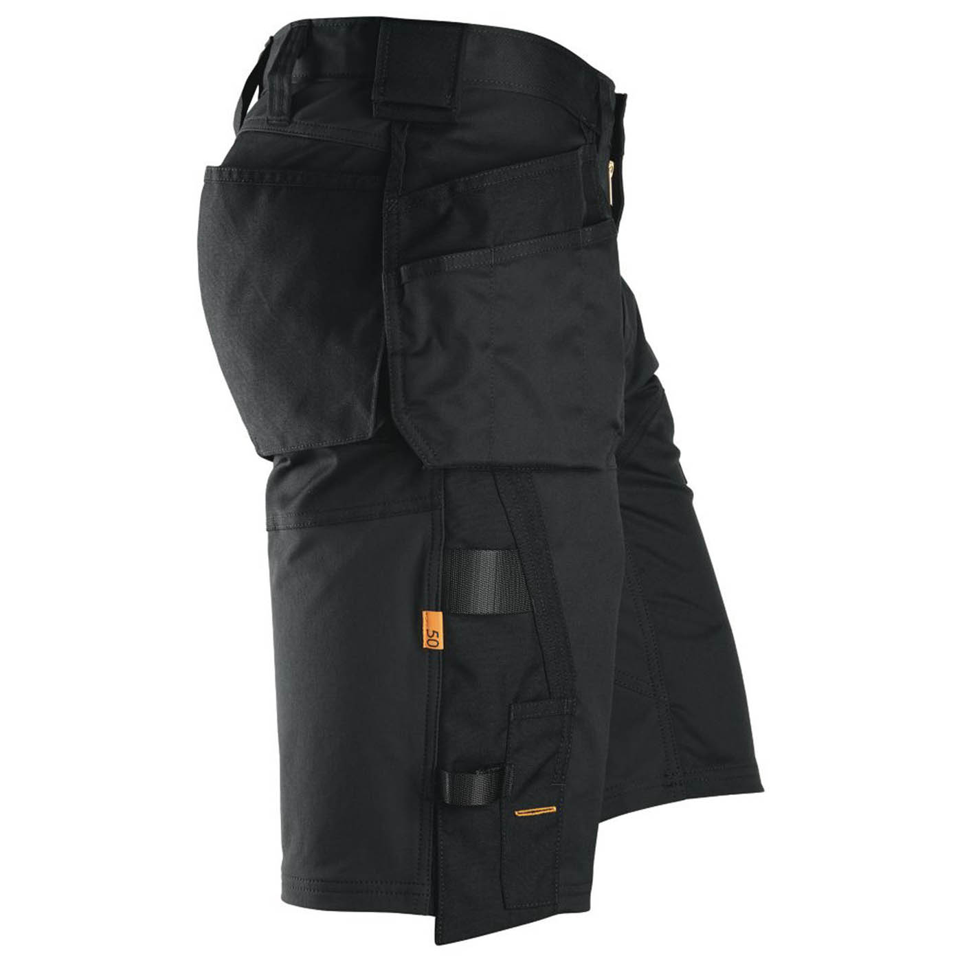 Snickers Work Shorts 6151 Mens Loose Fit Black Stretch Multi Pockets Cargo 35W - Image 3