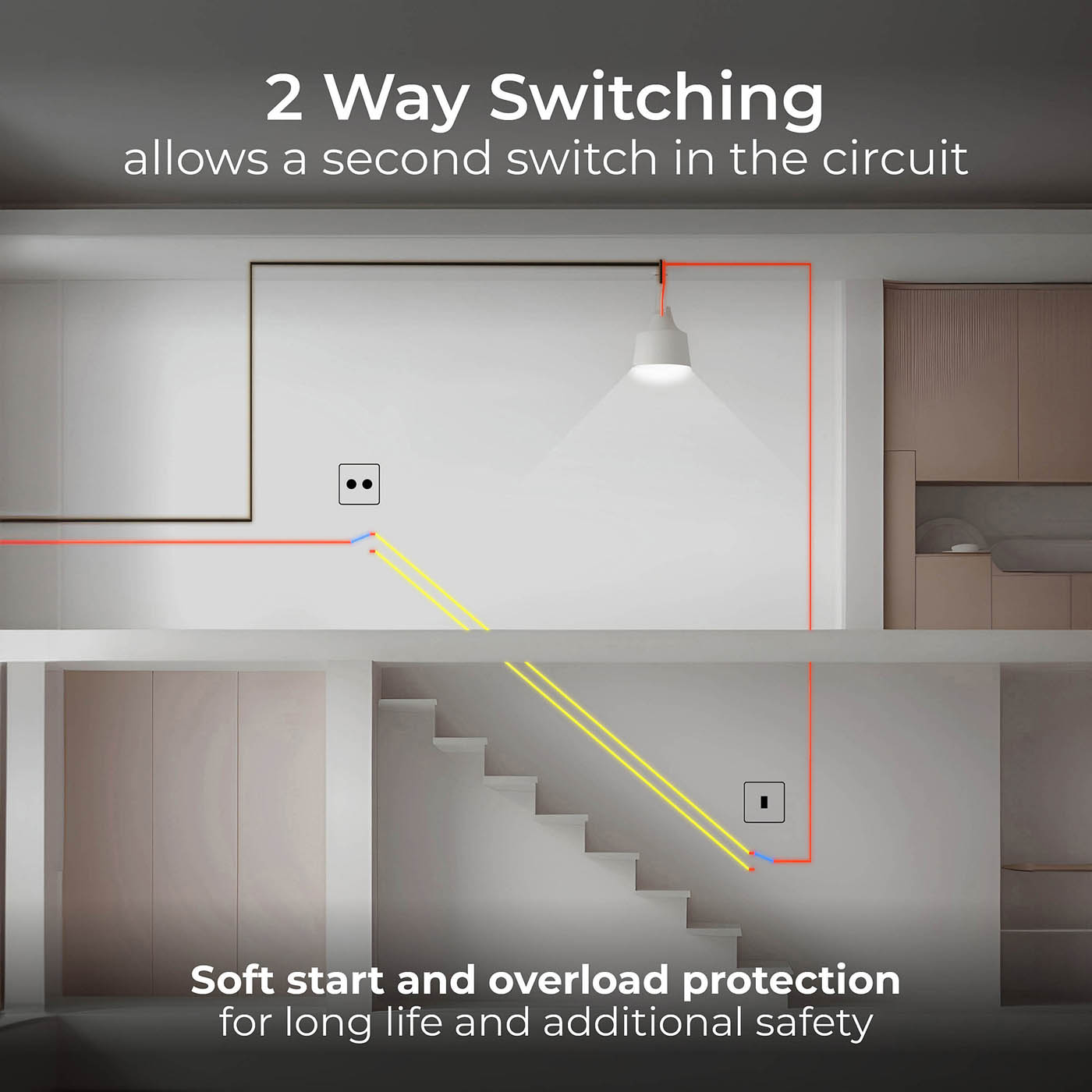 BG Double Dimmer Switch 2-Way Push On/Off Nexus Metal Matt Black Trailing Edge - Image 8