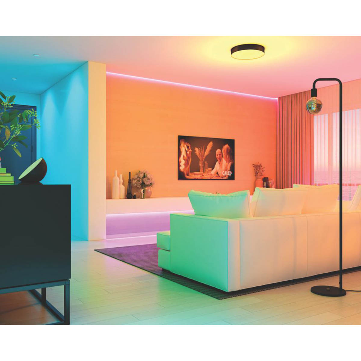 Calex LED Strip Light RGB+CCT Smart Indoor Dimmable Self-Adhesive 24W 1200lm 5m - Image 5
