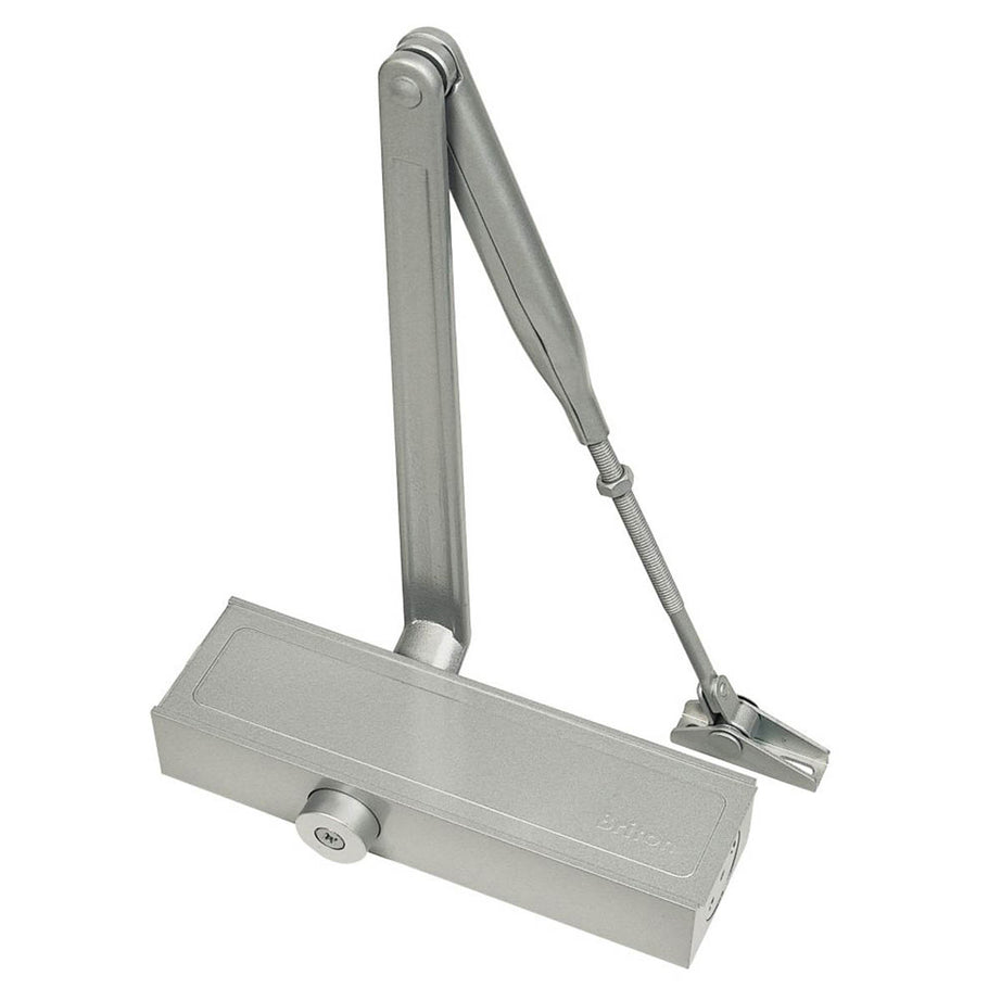 Briton Overhead Door Closer Silver Fire Rated Adjustable Universal 1100mm - Image 1