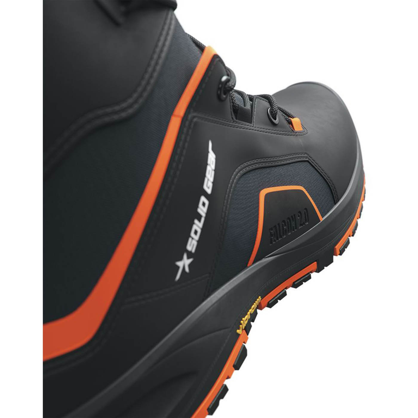 Solid Gear Falcon 2 Mid Size 10 Black Water-Resistant Safety Boots - Image 6