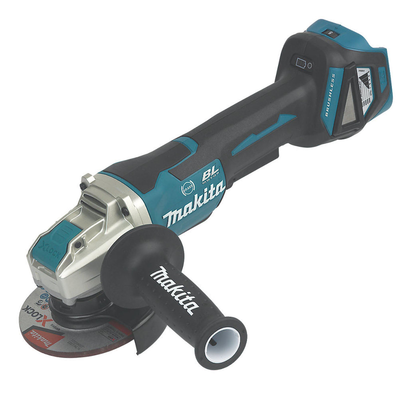 Makita Angle Grinder Cordless Side Handle 115mm 18V Li-ion LXT Body Only - Image 1