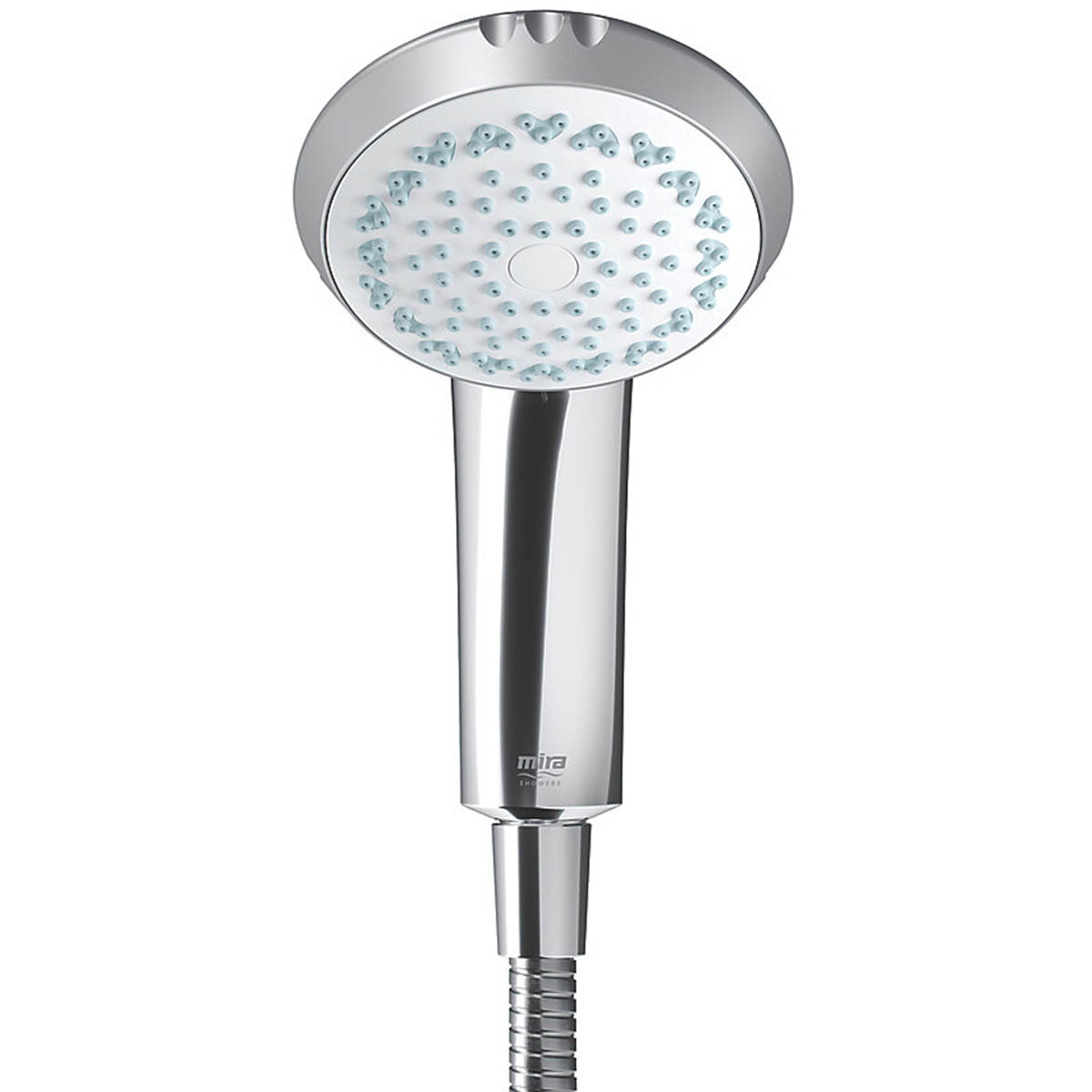 Mira Shower Head Response Chrome 4-Spray Patterns Rub-clean Nozzles 98.5 x 177mm - Image 1