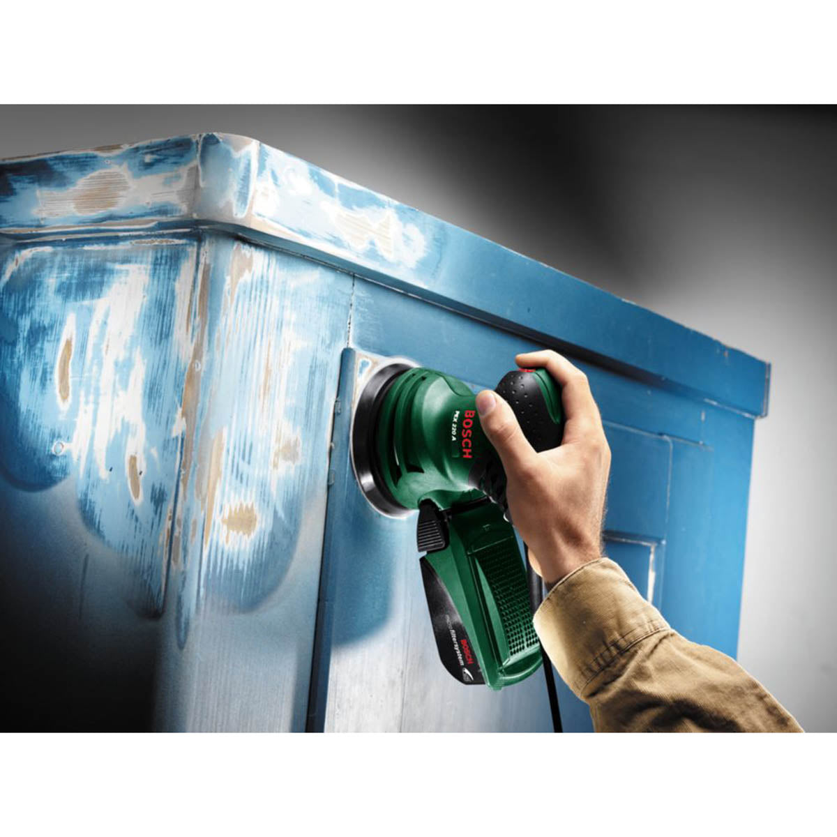 Bosch Orbital Sander Electric PEX220A Ergonomic Soft Grip Lightweight 220W - Image 4