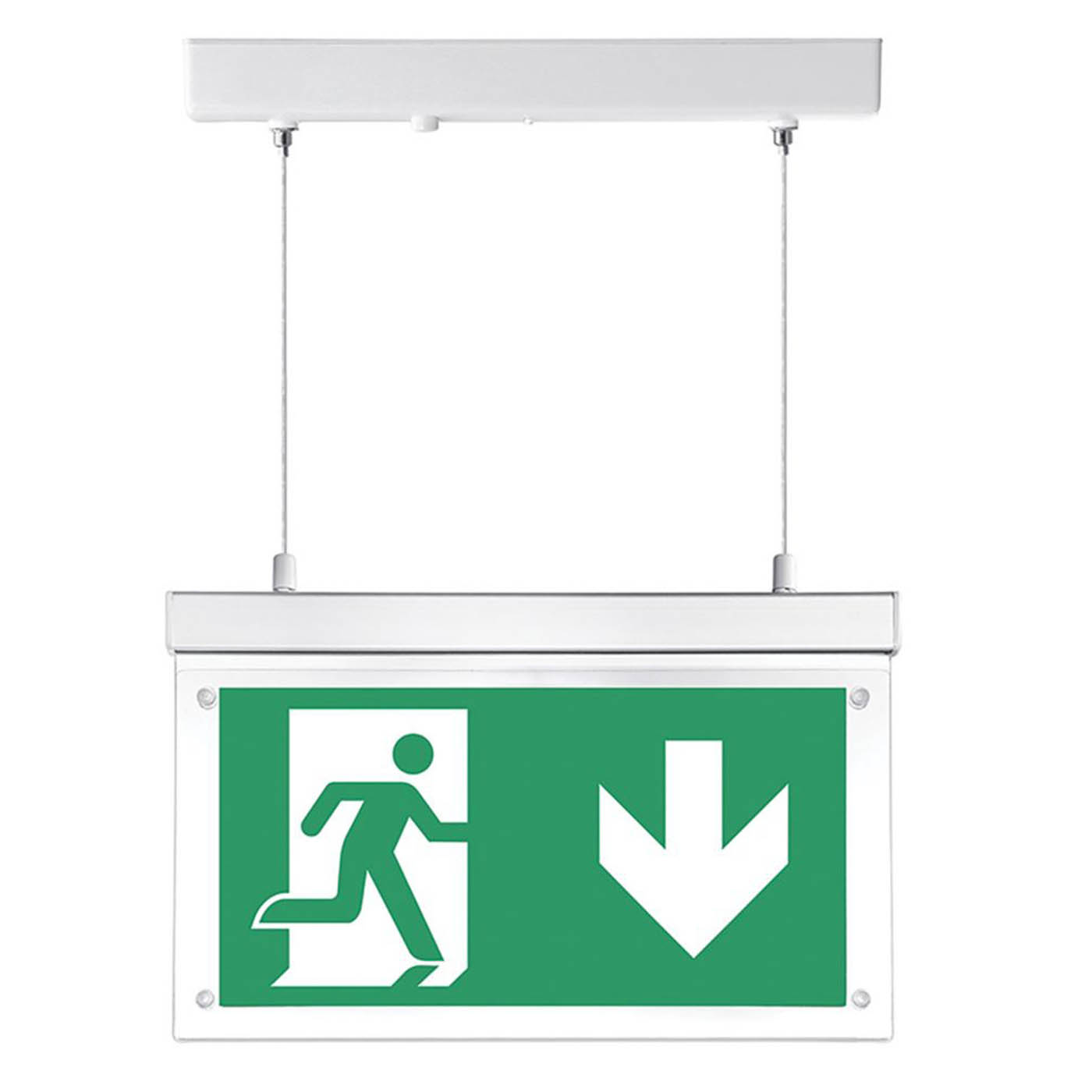 Brackenheath LED Exit Sign Ultra Slim Hanging Surface-Mounted 220mm x 300mm - Image 1