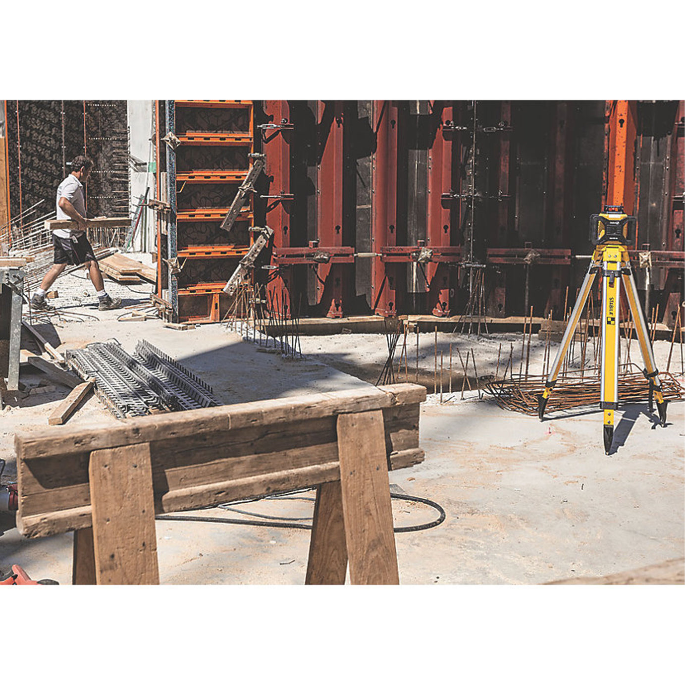 Stabila Rotary Laser Set LAR 160 Red Self-Levelling Receiver Horizontal Vertical - Image 7