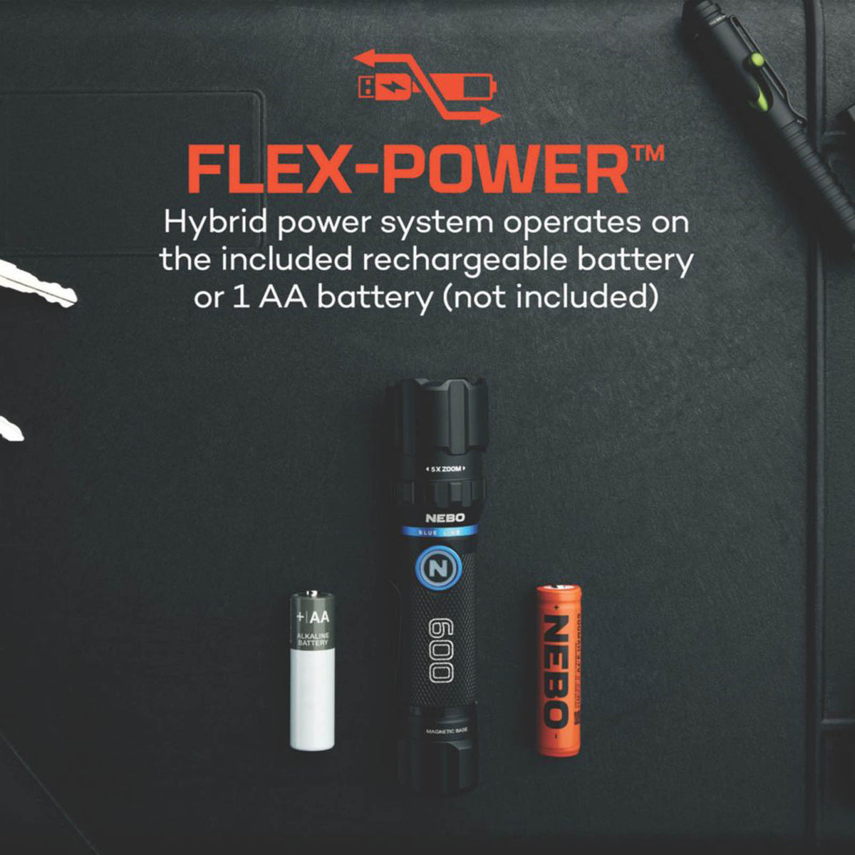 Nebo Work LED Torch Light Black Rechargeable Handheld 600lm Flashlight IPX7 - Image 4