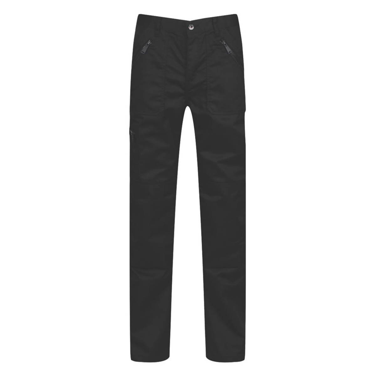 Regatta Mens Work Trousers 5 Pockets Black Water Repellent 40" W 29" L - Image 1