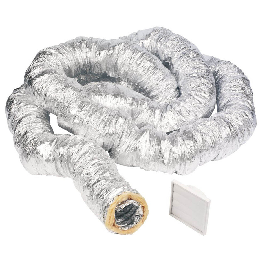 Manrose Ducting Hose Aluminium Insulated Flexible Silver Ventilation 10m x 127mm - Image 2