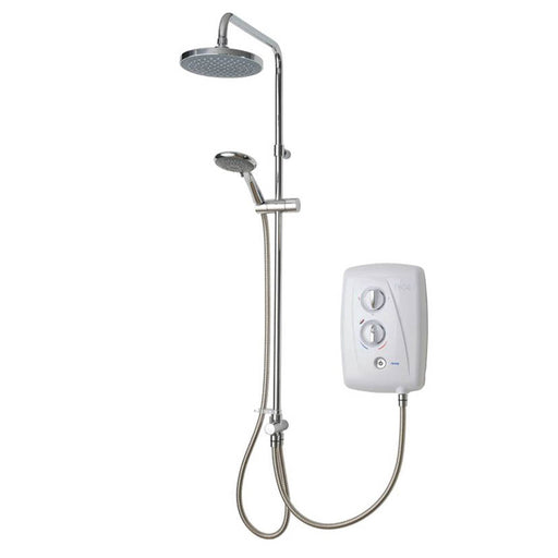 Triton Electric Shower with Diverter Twin Head Round Swing-Fit Manual Control - Image 1