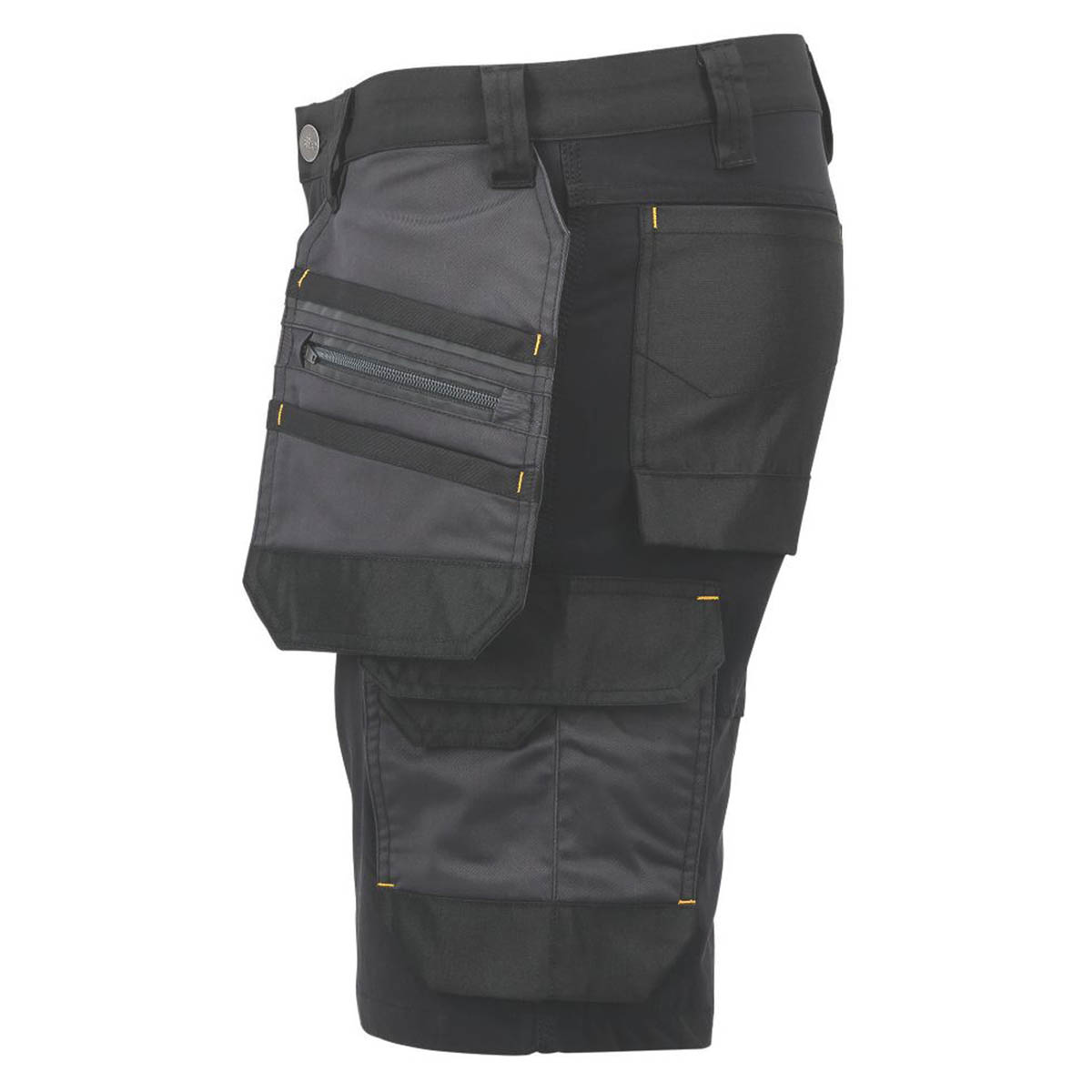 Site Mens Work Shorts Brochman Black Grey Stretch Holster Pockets Slim Fit 38" W - Image 5