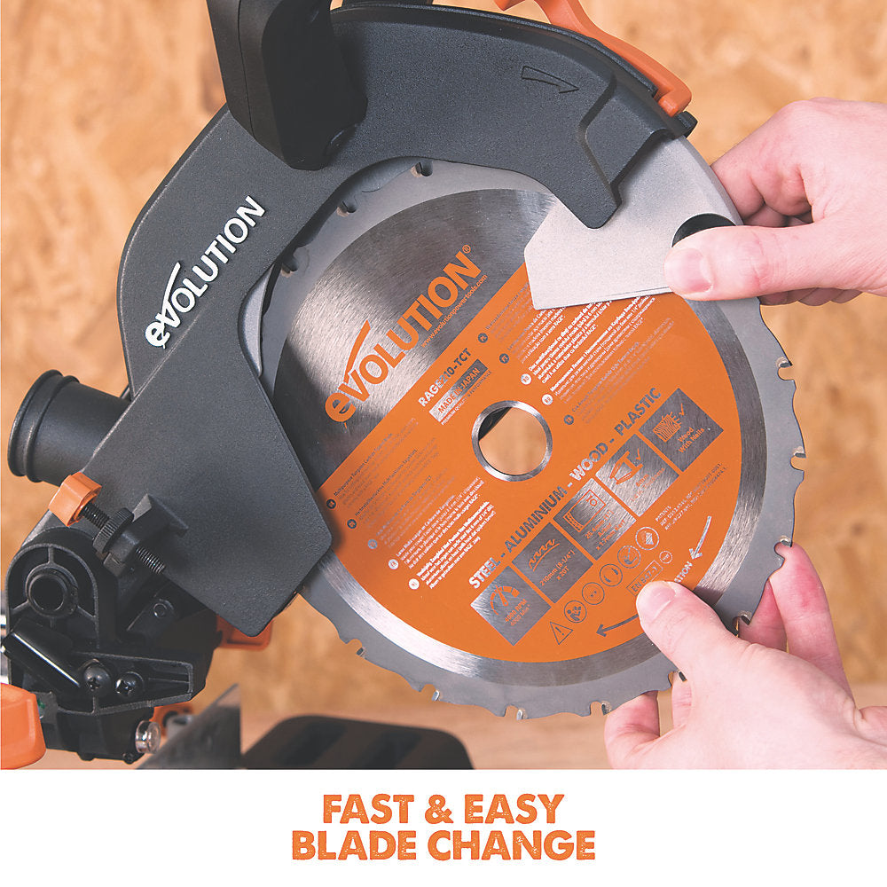 Evolution Mitre Saw Compound R210SMS Corded Electric Single-Bevel Sliding 1500W - Image 5