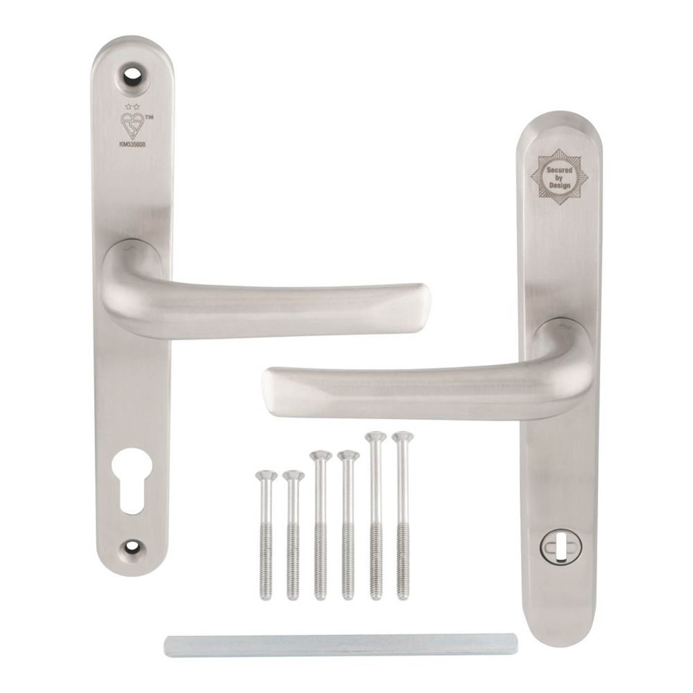 Smith & Locke Door Handles Pair Satin Nickel - Image 2