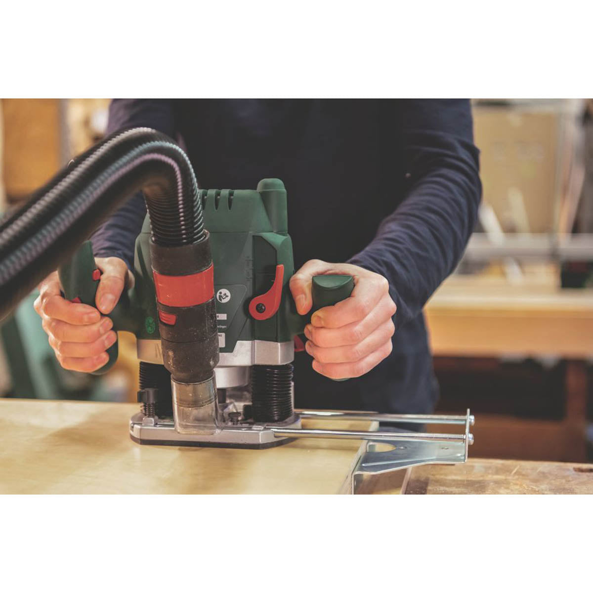 Bosch Plunge Router Electric POF1200AE Compact Woodworking Cutter 1200W - Image 3