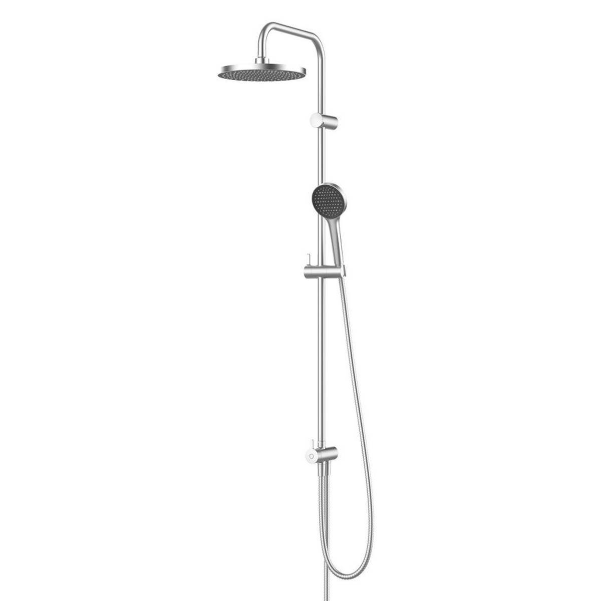 Swirl Mixer Shower Chrome Single Spray Pattern Bathroom Twin Round Head - Image 1