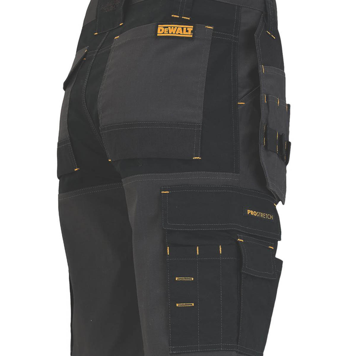 DEWALT Mens Work Shorts Valdez Grey Black Holster Pockets Breathable 40" W - Image 4