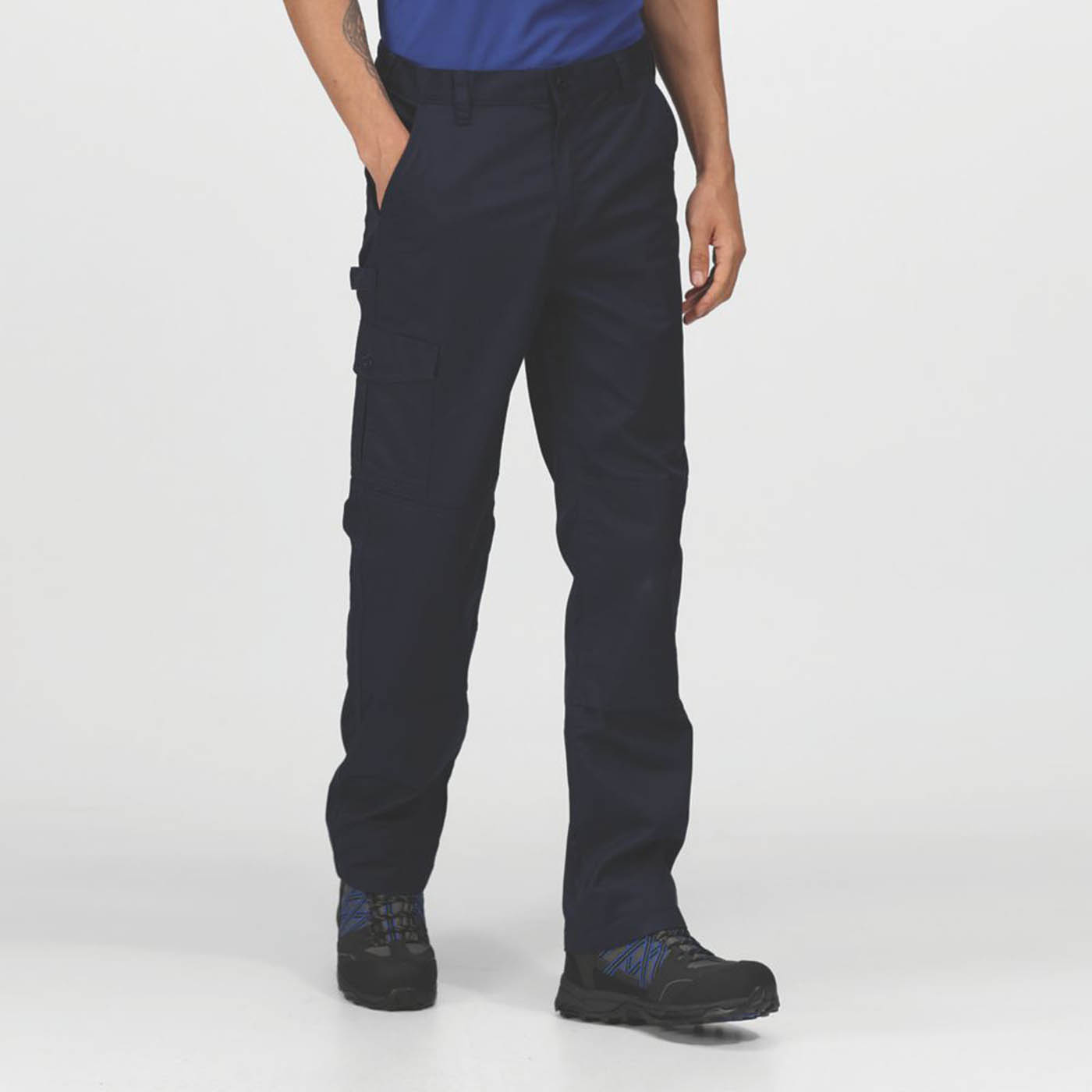 Regatta Work Trousers Mens Pro Cargo Classic Fit Navy Multi Pockets 30W 31L - Image 3