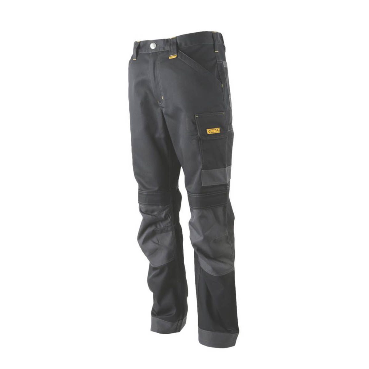 DeWalt Mens Work Trousers Cargo Multi Pockets Breathable Zip Black 32" W 31" L - Image 3