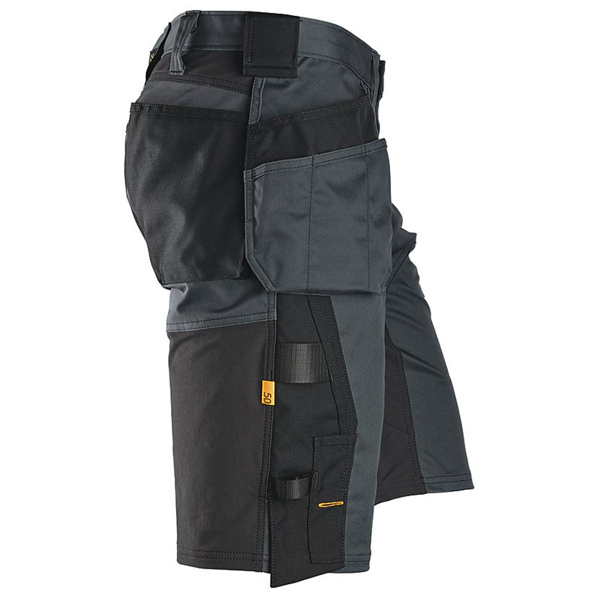 Snickers Work Shorts Mens Loose Fit Grey Black Stretch Multi Pockets Cargo 44W - Image 2