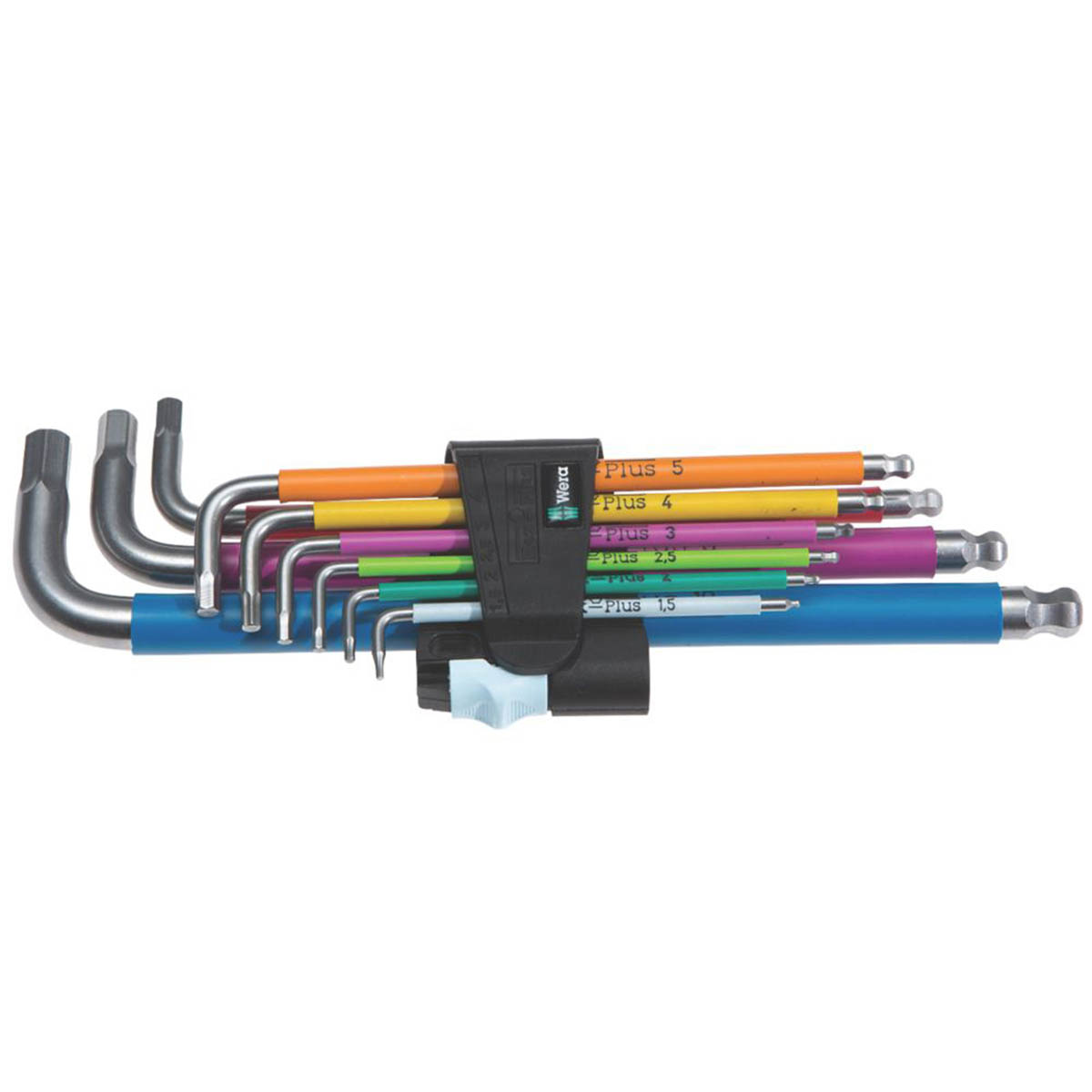 Wera L Keys Hex Plus Set 3950 SPKL/9 Metric Ball End Stainless Steel Pack Of 9 - Image 1