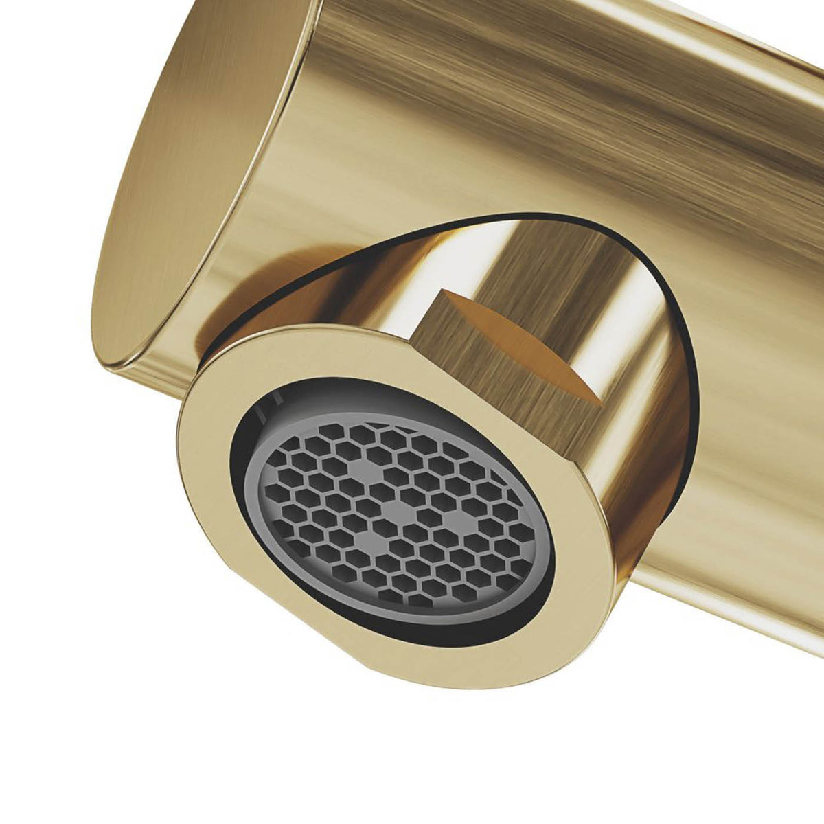 Swirl Basin Mixer Tap Mono Brass 136mm Standard Lever Deck Mounted Modern - Image 3