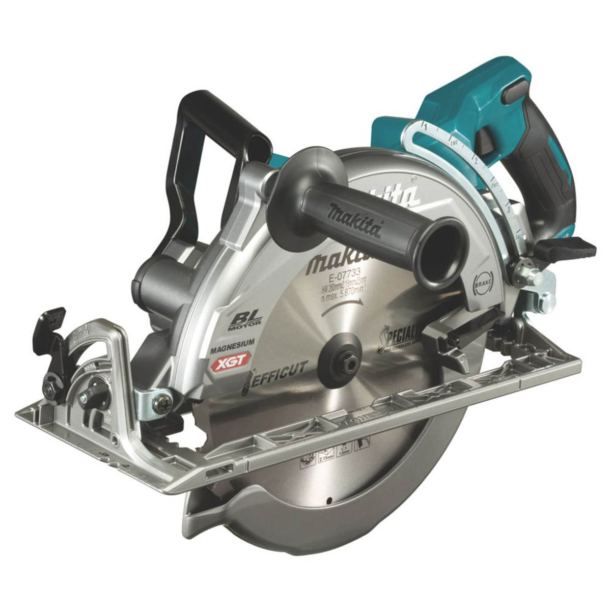Makita Circular Saw RS002GZ Cordless Rear Handled 260mm 40V Li-Ion XGT Body Only - Image 2