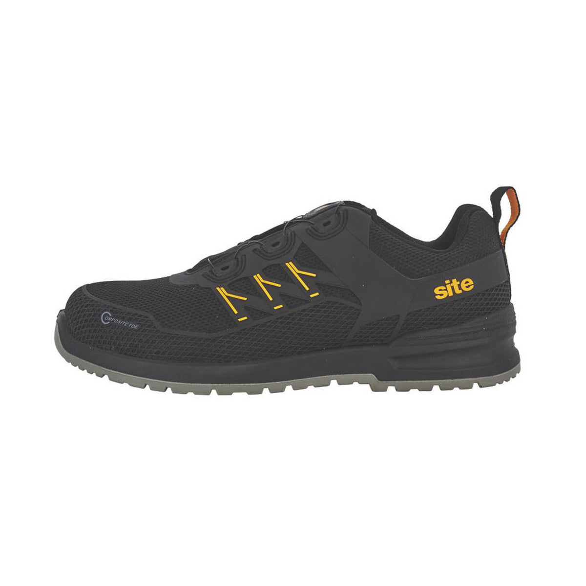 Site Safety Trainers Mens Standard Fit Black Metal Free Composite Toe Size 7 - Image 2