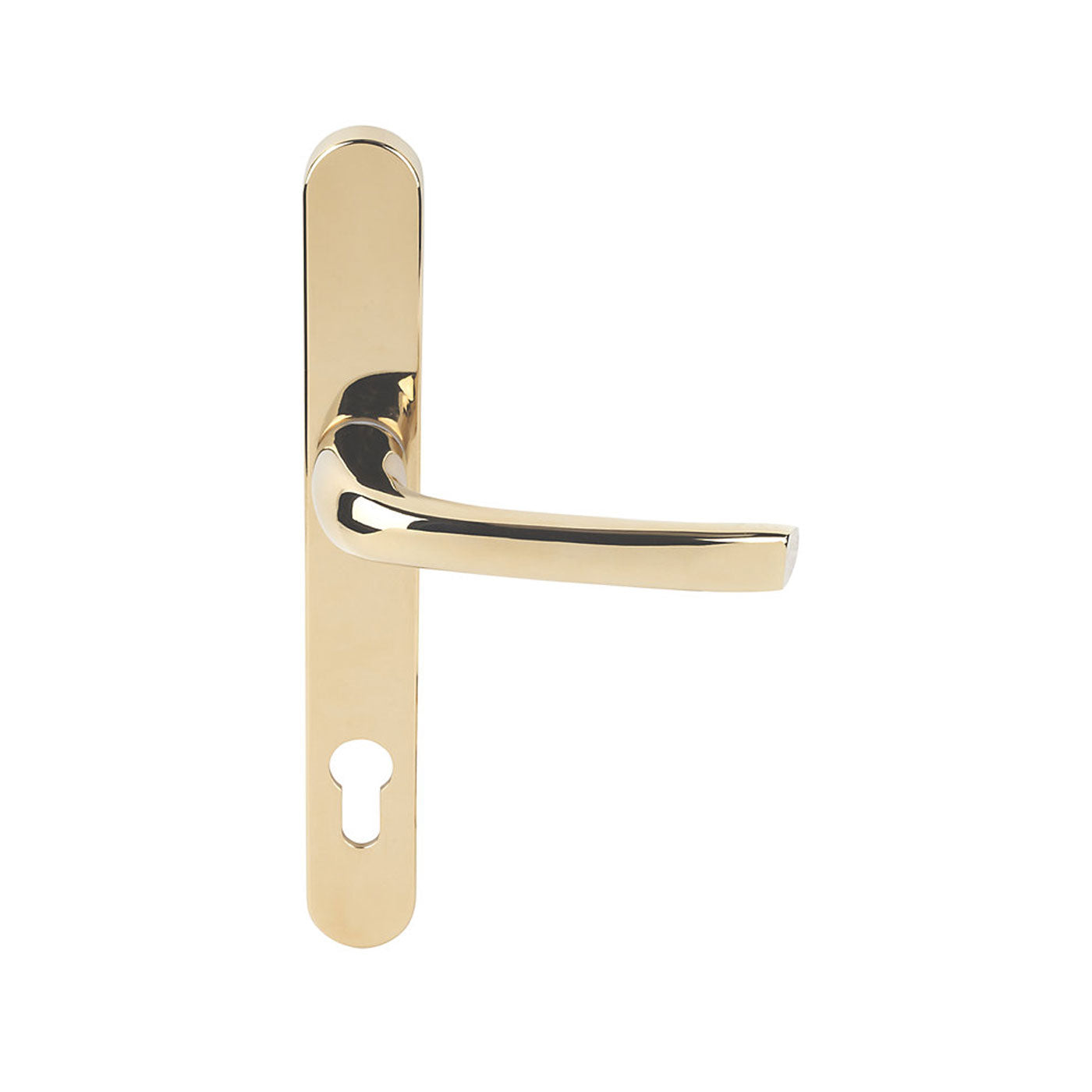 Mila Lever Door Handles ProLineaType B Pair Polished Gold For 44-77mm Door - Image 1