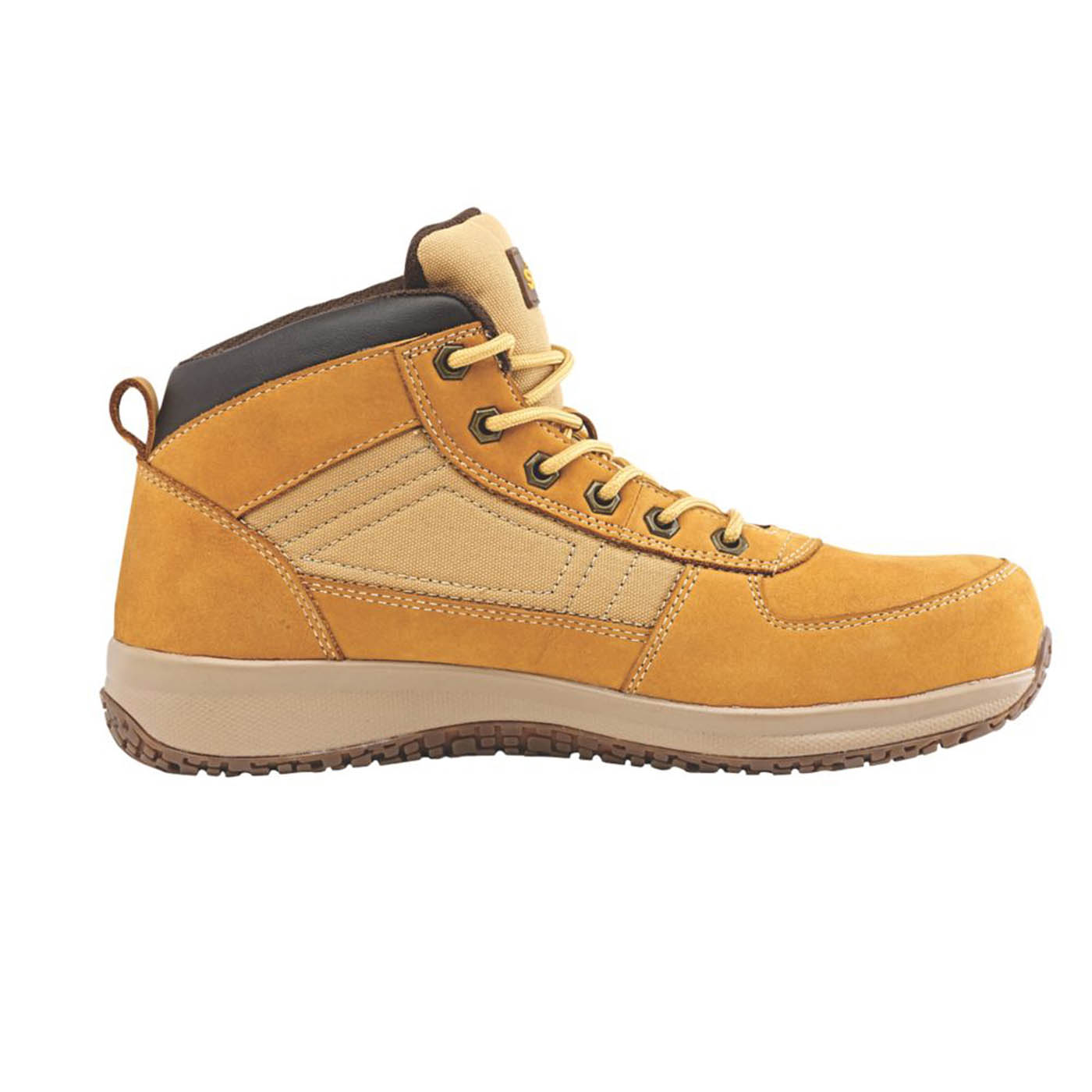 Site Safety Trainer Boots Wheat Wide Fit Steel Toe Cap Lightweight Size 8 - Image 3