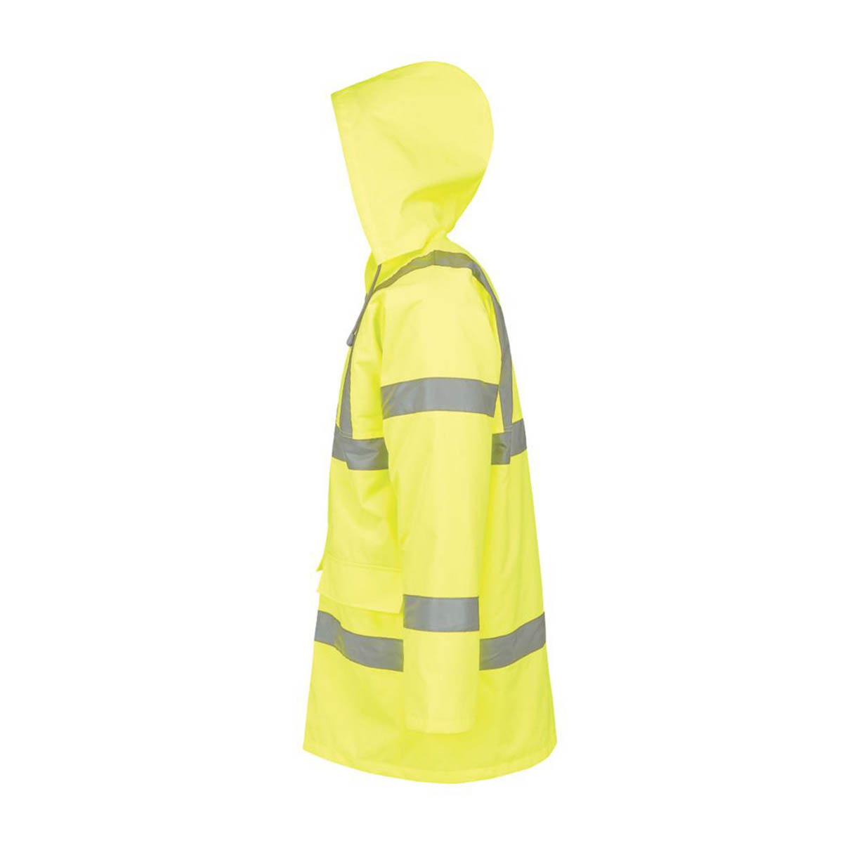 Site Hi-Vis Traffic Jacket Yellow Shackley Zipped Reflective XX Large 60" Chest - Image 4