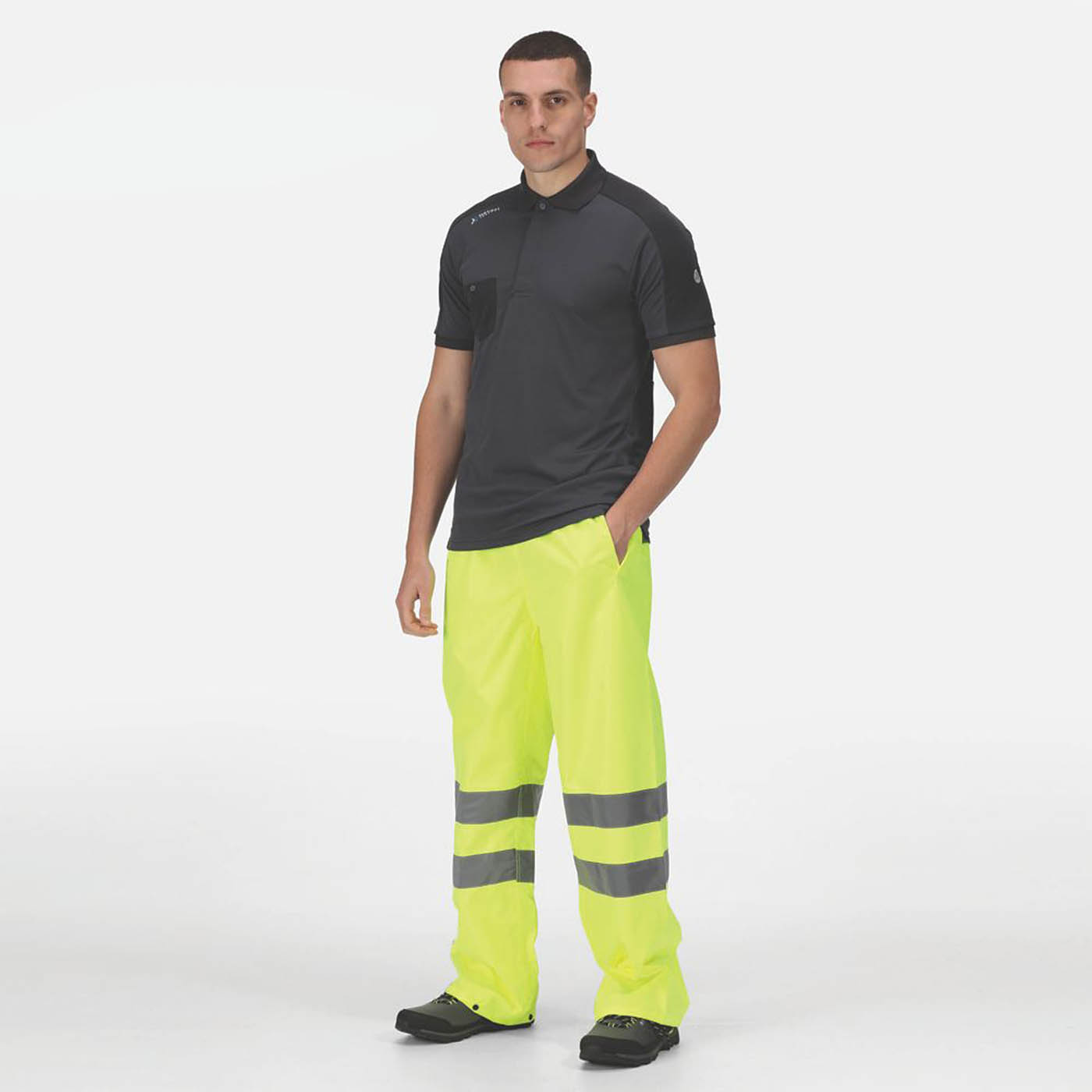 Regatta Mens Hi Vis Trousers 2 Pockets Yellow Waterproof 2X Large 44" W 32" L - Image 5