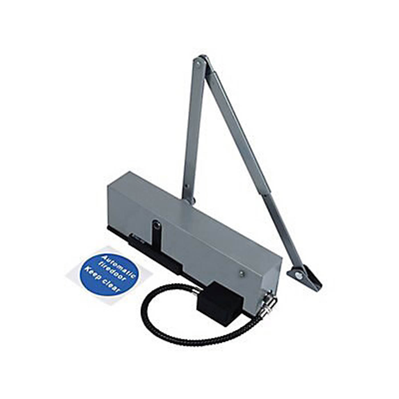 Briton Door Closer Heavy Duty Automatic 60Kg Fire Rated Silver Overhead - Image 2