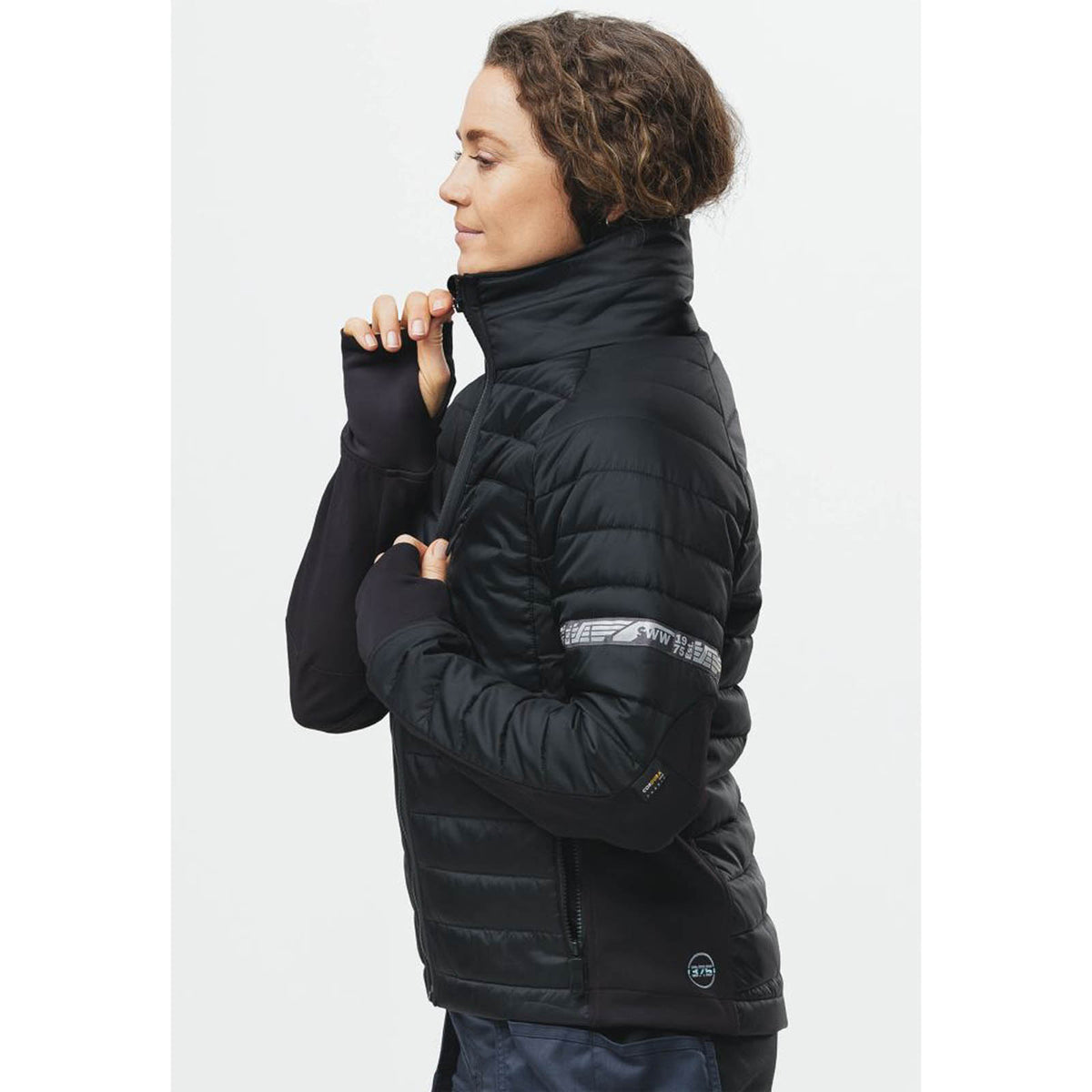 Snickers Work Jacket Womens 8107 Black Site Coat Pockets Insulated Size 16-18 - Image 6