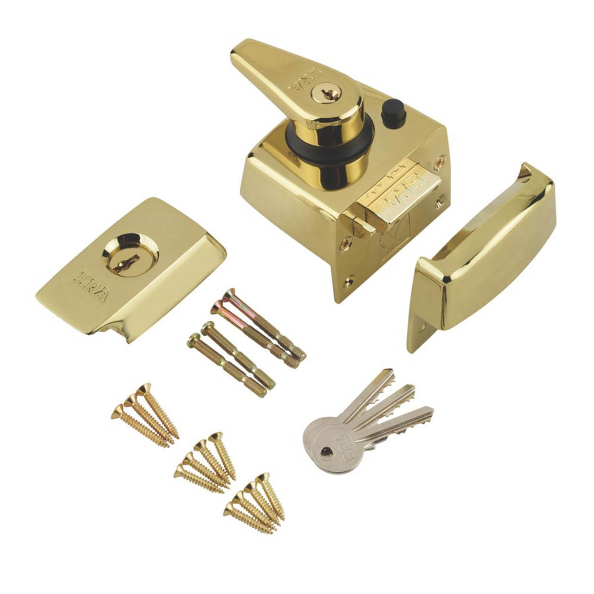 ERA Night Latch Double Locking 1830-31 Brass High Security 40mm Backset - Image 1