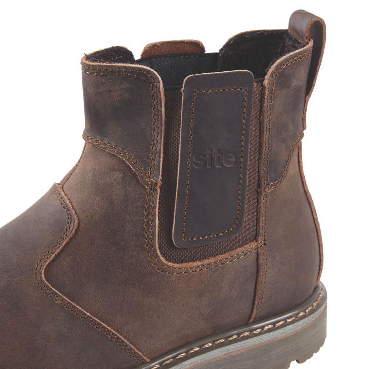 Site Safety Dealer Boots Mens Wide Fit Brown Work Shoes Steel Toe Size 15 - Image 2