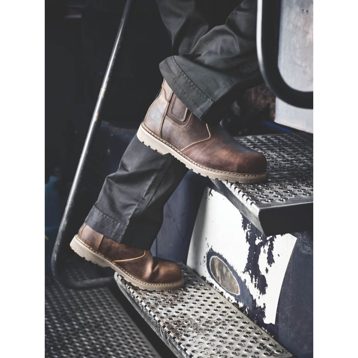 Site Safety Dealer Boots Mens Wide Fit Brown Work Shoes Steel Toe Size 15 - Image 3