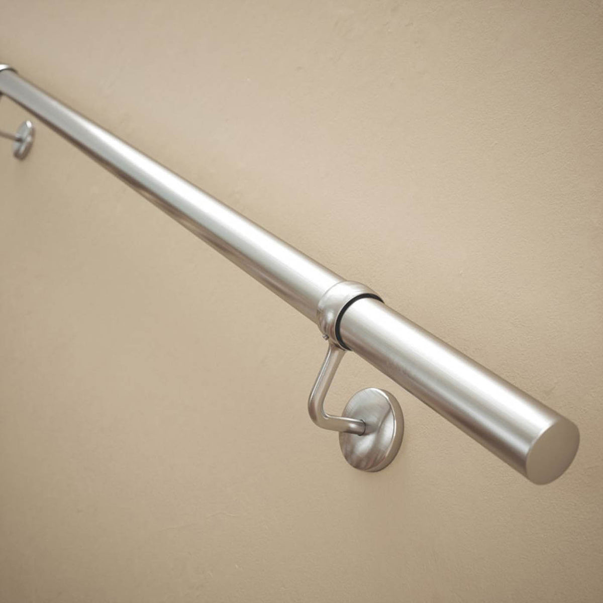 Rothley Steel Handrail Kit Brushed Silver 3600mm - Image 2