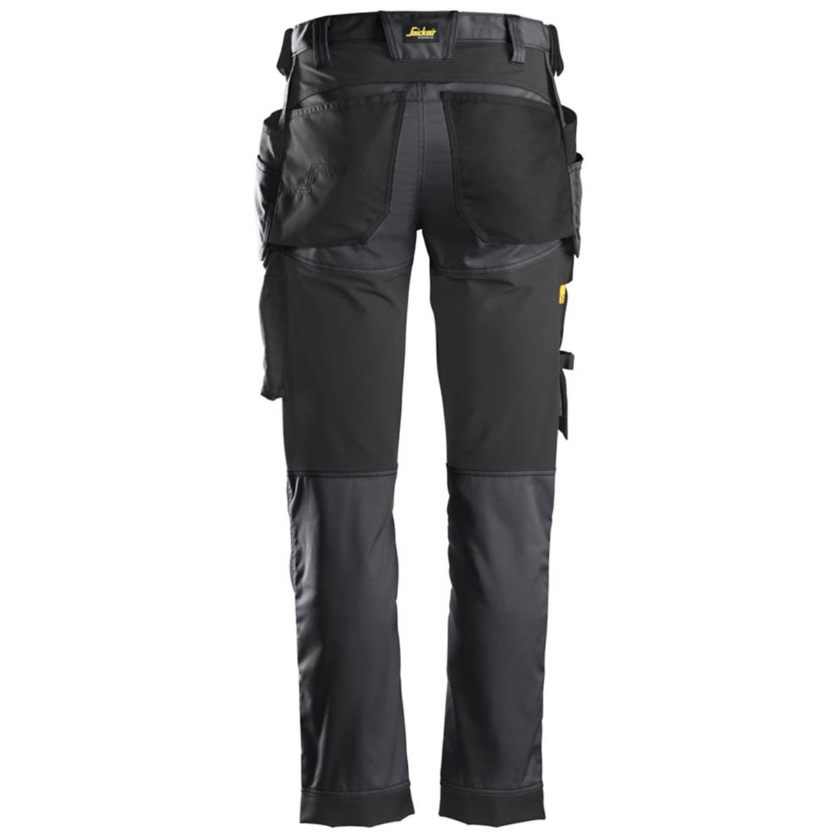 Snickers Mens Work Trousers Stretch Slim Fit Multi Pocket Grey Black 33" W 30" L - Image 2