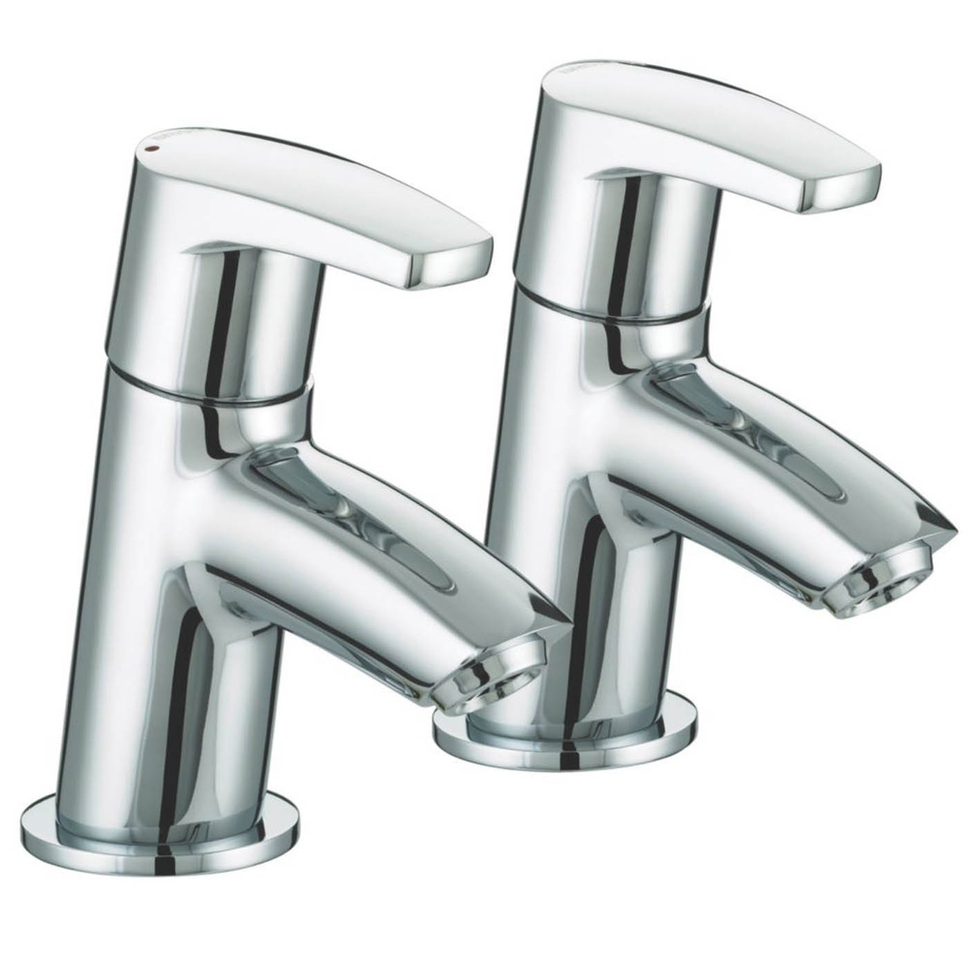 Bristan Bath Filler Pillar Tap Chrome Levers Hot Cold Pair 1/4 Turn Contemporary - Image 2