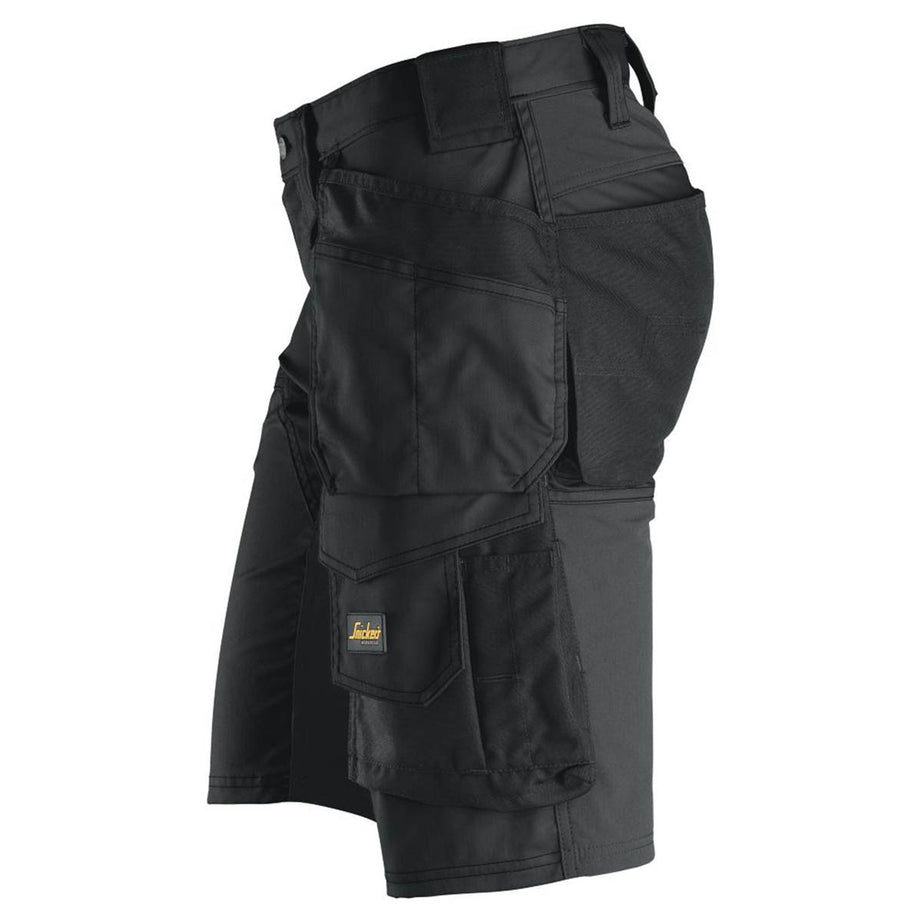 Snickers Work Shorts Mens Black Stretch Multi Pockets Cargo Breathable 31"W - Image 5