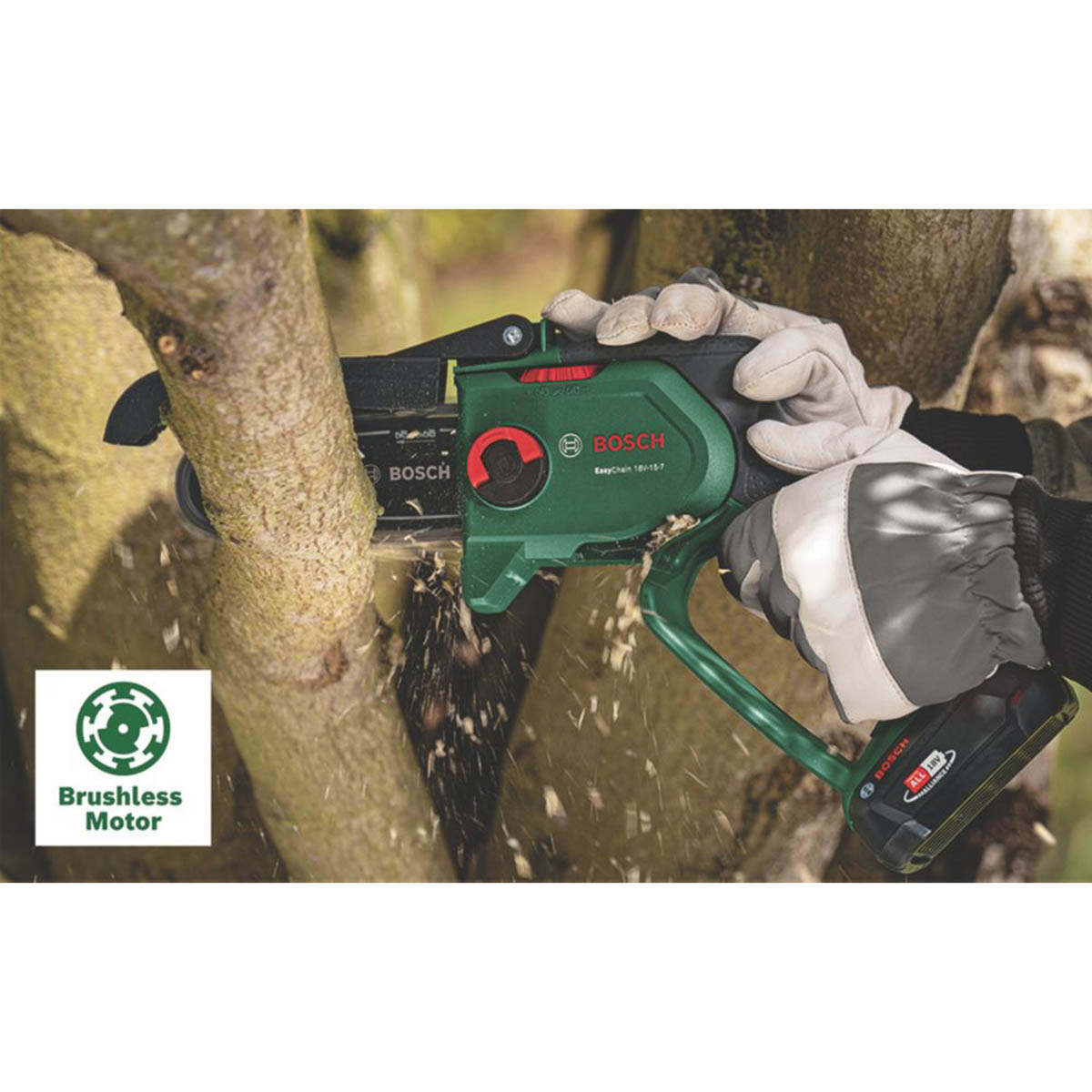 Bosch Mini Chainsaw EasyChain 18V-15-7 Cordless Compact Li-Ion 15cm Body Only - Image 4