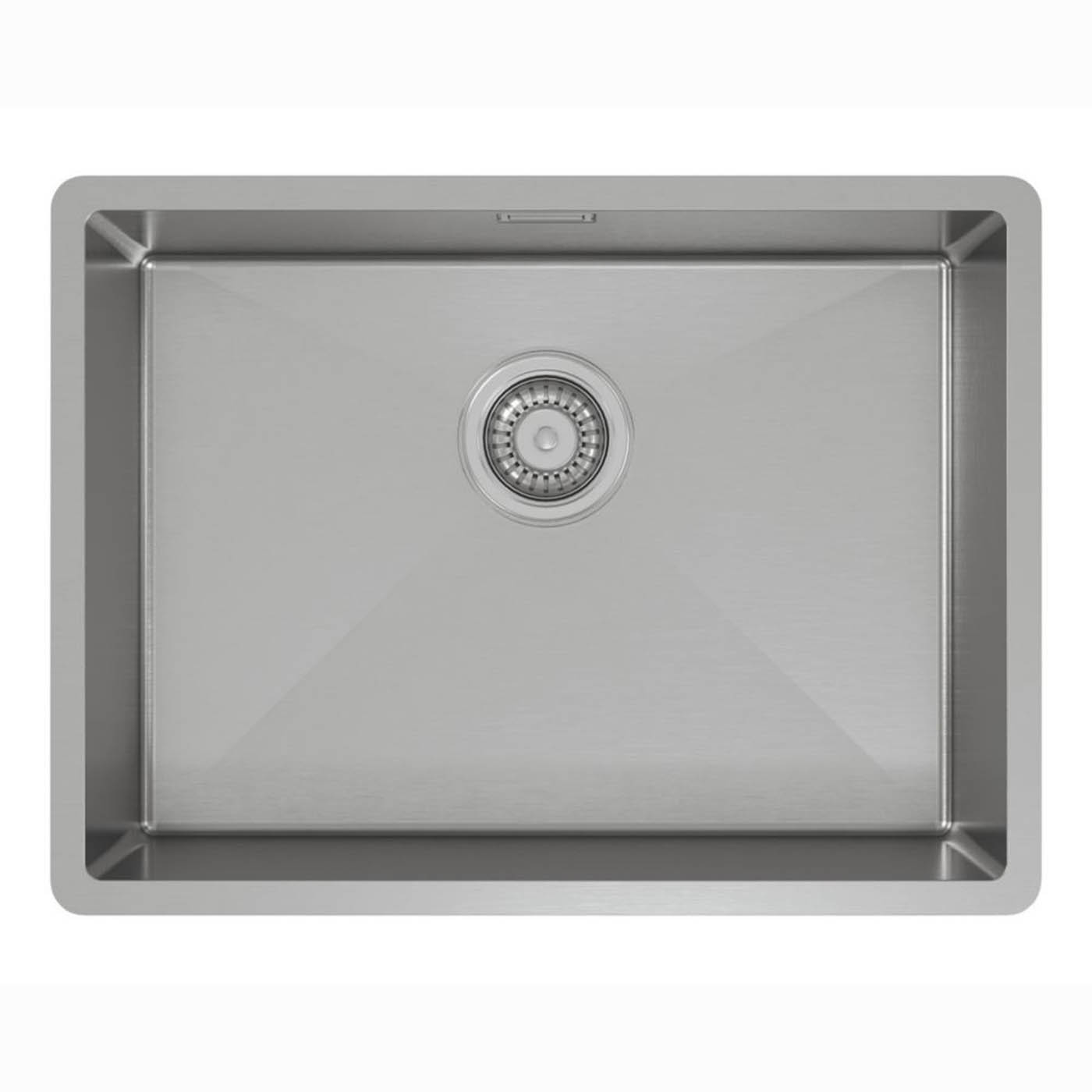 Carysil Kitchen Sink 1 Bowl Stainless Steel Rectangular Waste Modern 59x44cm - Image 2