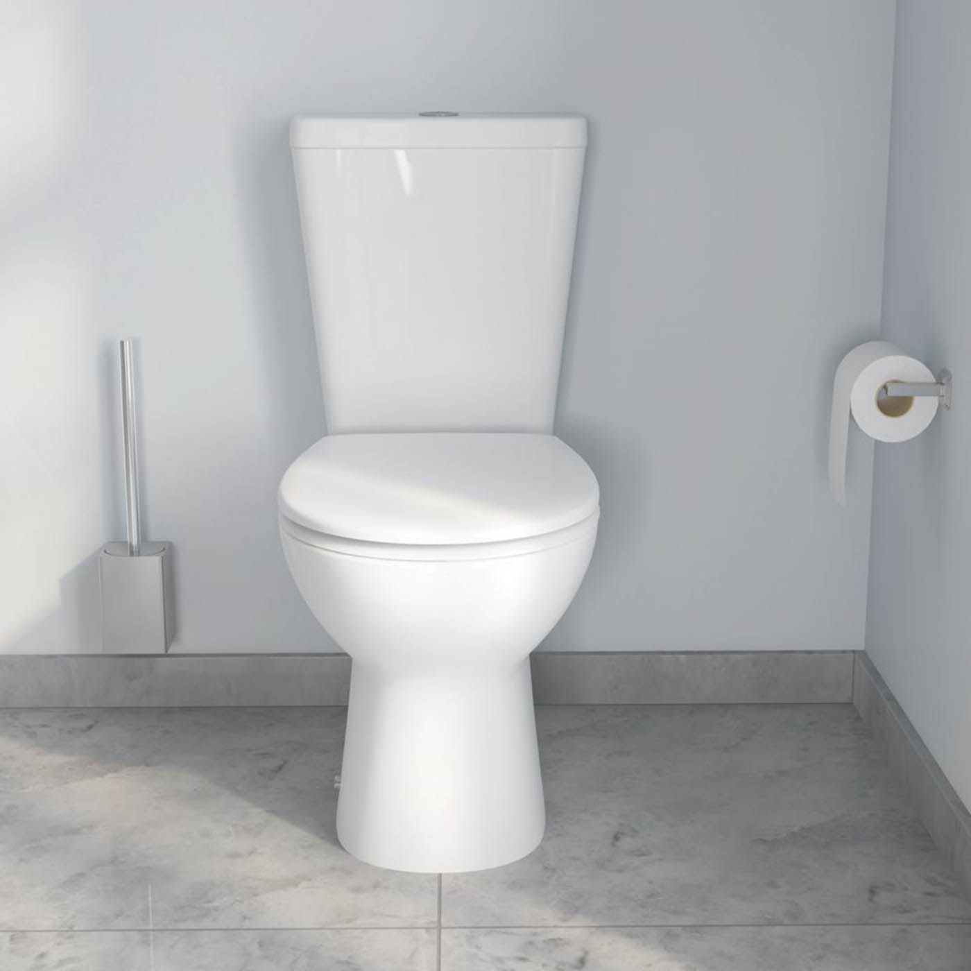 Swirl Toilet With Cistern White Soft Close Compact Rimless Dual Flush 4.5Ltr - Image 3