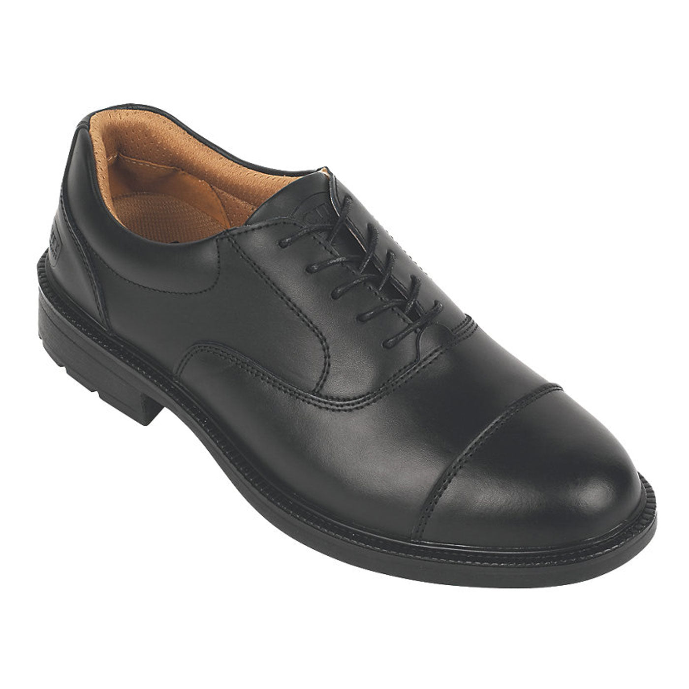 City Knights Safety Shoes Wide Fit Black Leather Steel Toe Lightweight Size 8 - Image 2