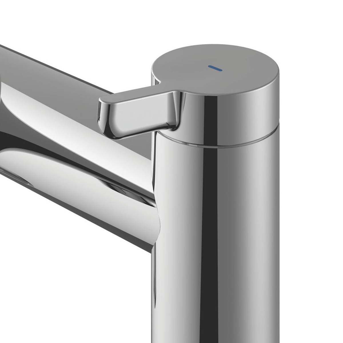 Swirl Bath Mixer Tap Chrome Brass Dual Lever Deck Mounted Round Modern 192mm - Image 3