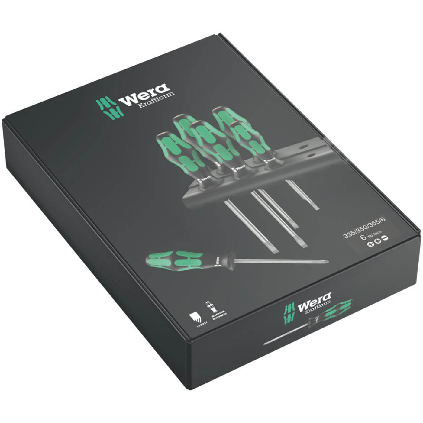 Wera Kraftform Plus Mixed Lasertip Screwdriver Set 6 Pieces - Image 2