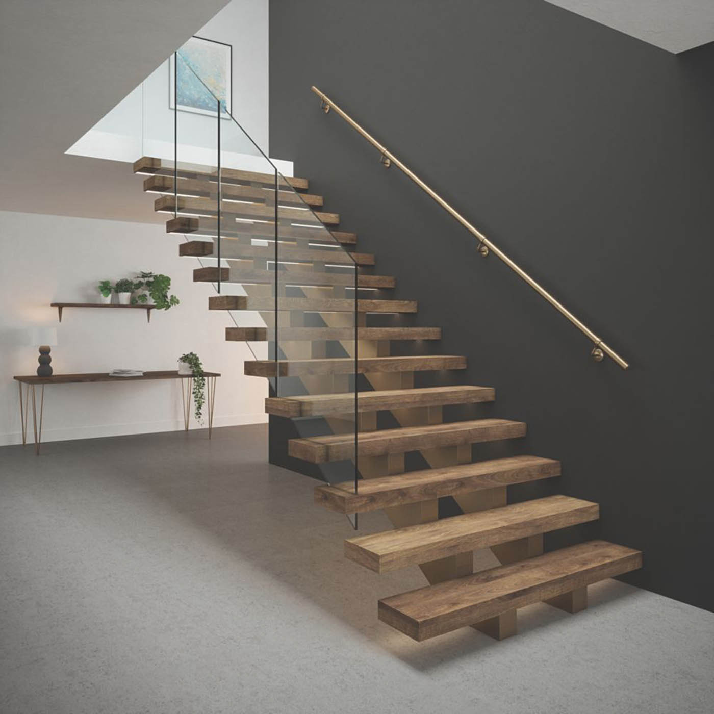 Rothley Steel Handrail Kit Antique Brass 3600mm - Image 4