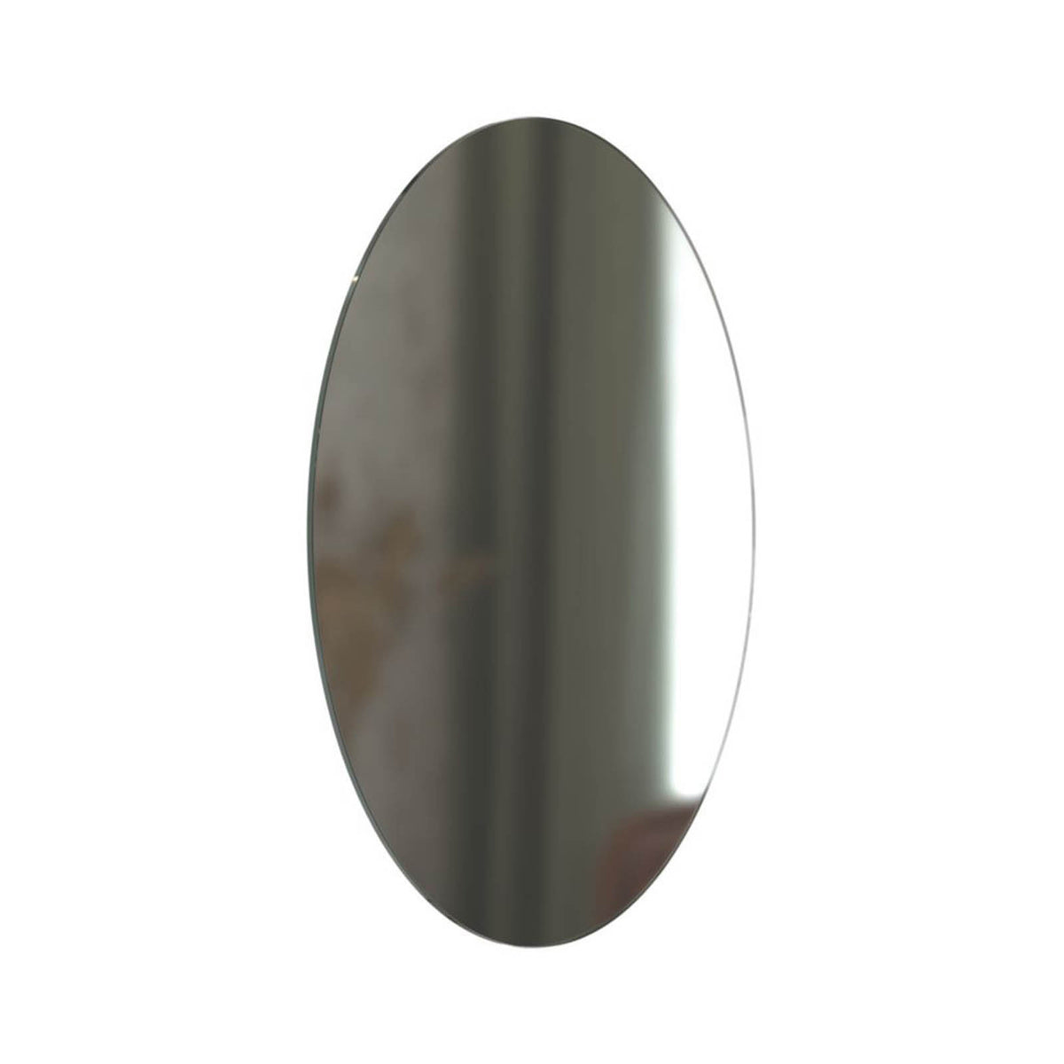 Bathroom Mirror Plain Slim Profile Round Wall Mounted 500mm x 10mm x 500mm - Image 2