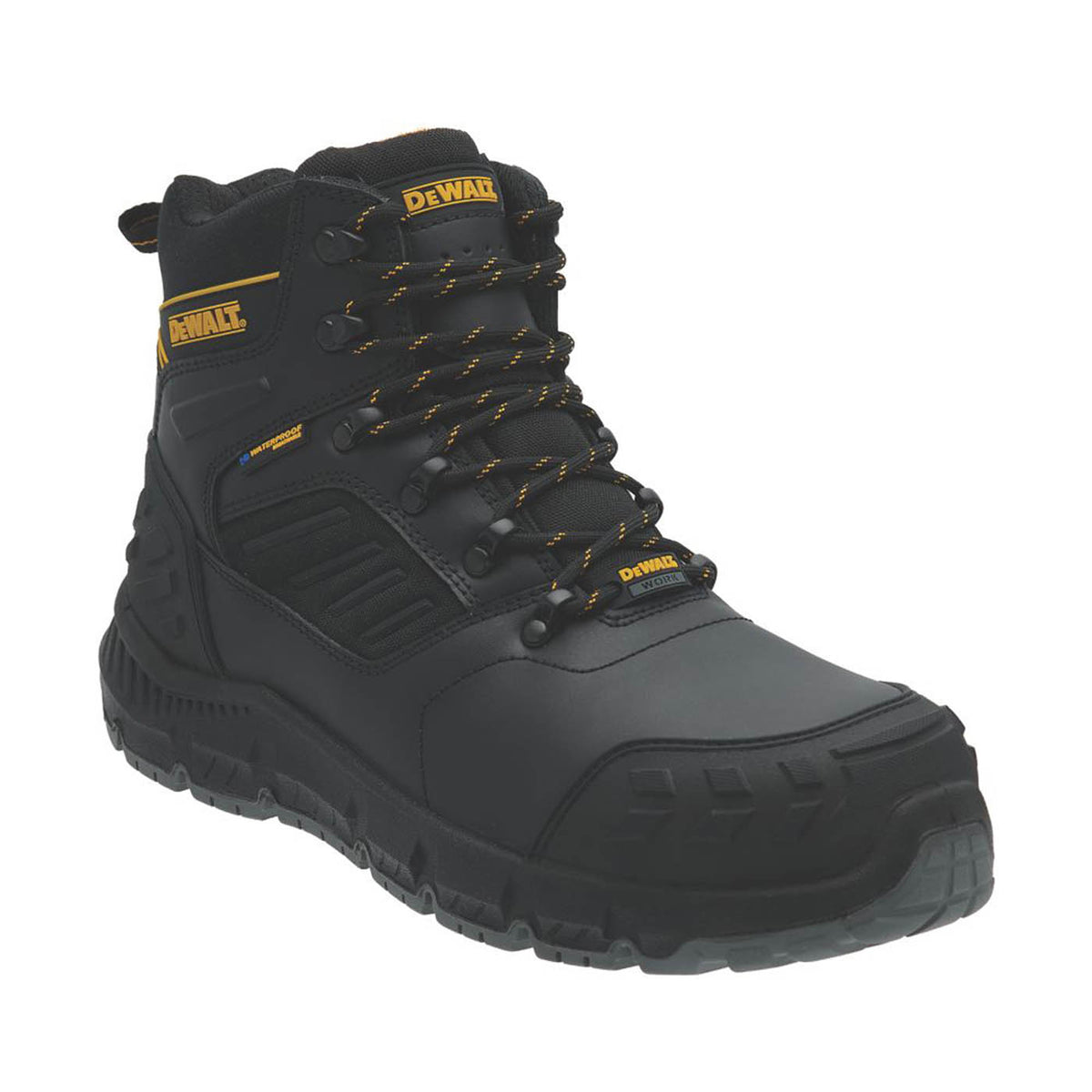 DeWalt Safety Boots Mens Wide Fit Black Waterproof Work Shoes Steel Toe Size 12 - Image 1
