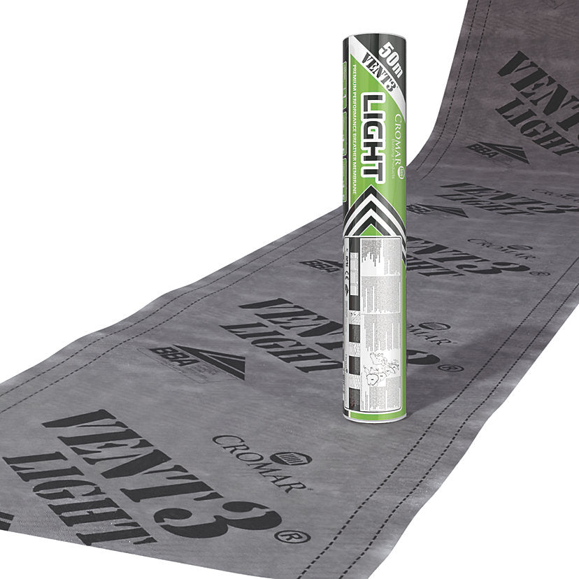 Cromar Roofing Membrane Breathable Dark Grey Waterproof Lightweight 50mx1.5m - Image 3